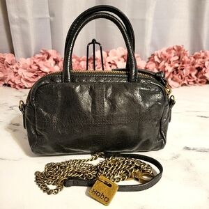 Adorable HOBO Int'l Vintage Black Leather Mini Handbag & Crossbody Bag